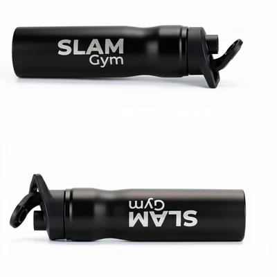 Black sports gym sipper bottle for fitness freaks