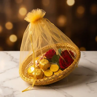 Foldable Transparent Gift Hamper Box with Handle